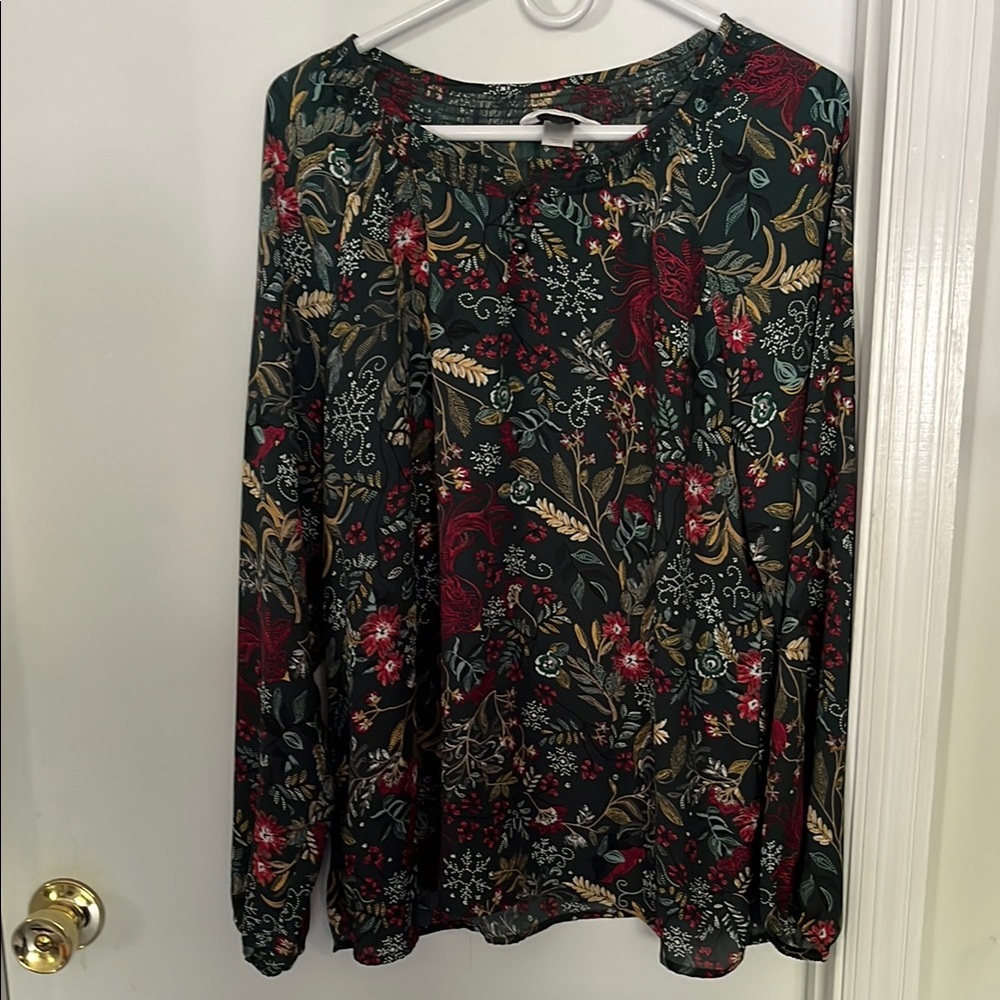 Floral Long Sleeve Women's Top
